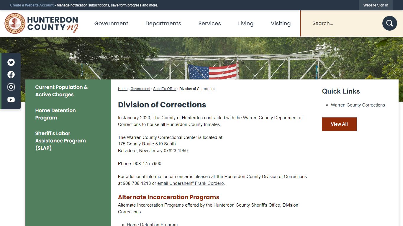 Division of Corrections | Hunterdon County, NJ